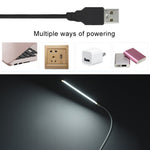 مصباح مكتب LED بقوة 8 واط قابل للطي وقابل للتعديل لحماية العين، نسخة قابلة للتوصيل عبر USB (أبيض)، نسخة قابلة للتوصيل عبر USB (أسود)
