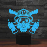 Fire Fighting Shape 3D Colorful LED Vision Light Table Lamp, USB Touch Version, USB Touch Version