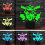 Fire Fighting Shape 3D Colorful LED Vision Light Table Lamp, USB Touch Version, USB Touch Version