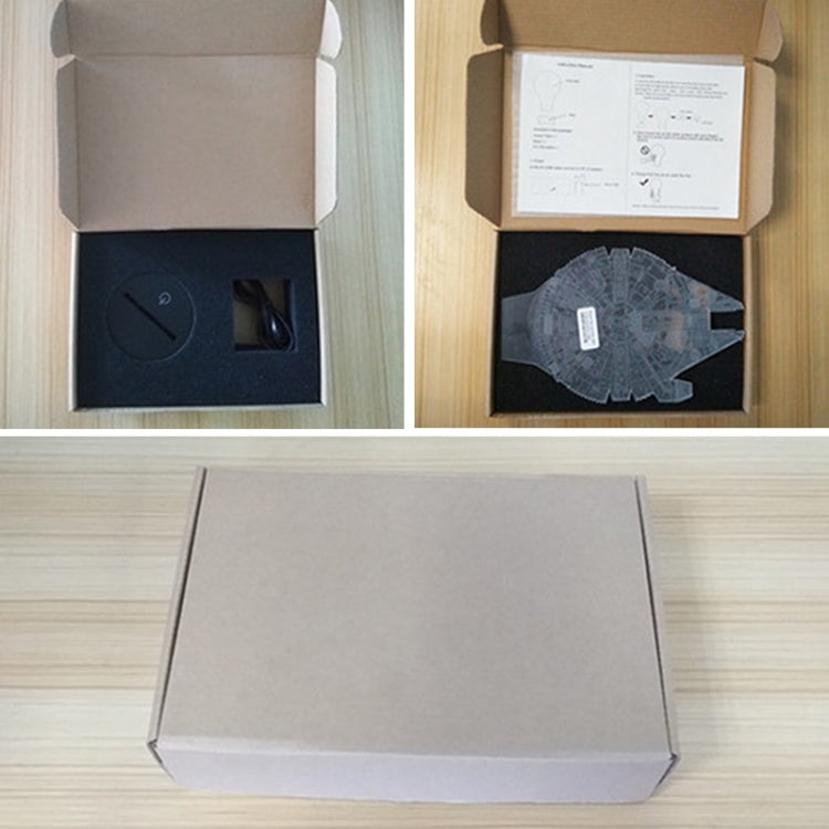 Five-string Guitar Shape 3D Colorful LED Vision Light Table Lamp, Charging Touch Version, Charging Touch Version