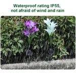 Simulated Lily Flower 4 Heads Solar Powered Outdoor IP55 Waterproof LED Decorative Lawn Lamp, White Light, White Light