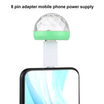 4W RGB USB LED Crystal Magic Ball Stage Light with 8 Pin Adapter, with 8 Pin Adapter