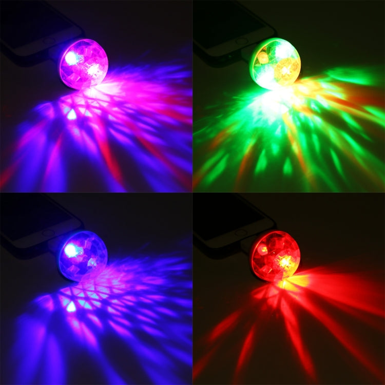 4W RGB USB LED Crystal Magic Ball Stage Light with 8 Pin Adapter, with 8 Pin Adapter