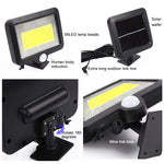 Solar Wall Light COB Separate Human Body Induction Garden Light Waterproof Outdoor Lighting Street Light, 100 COB
