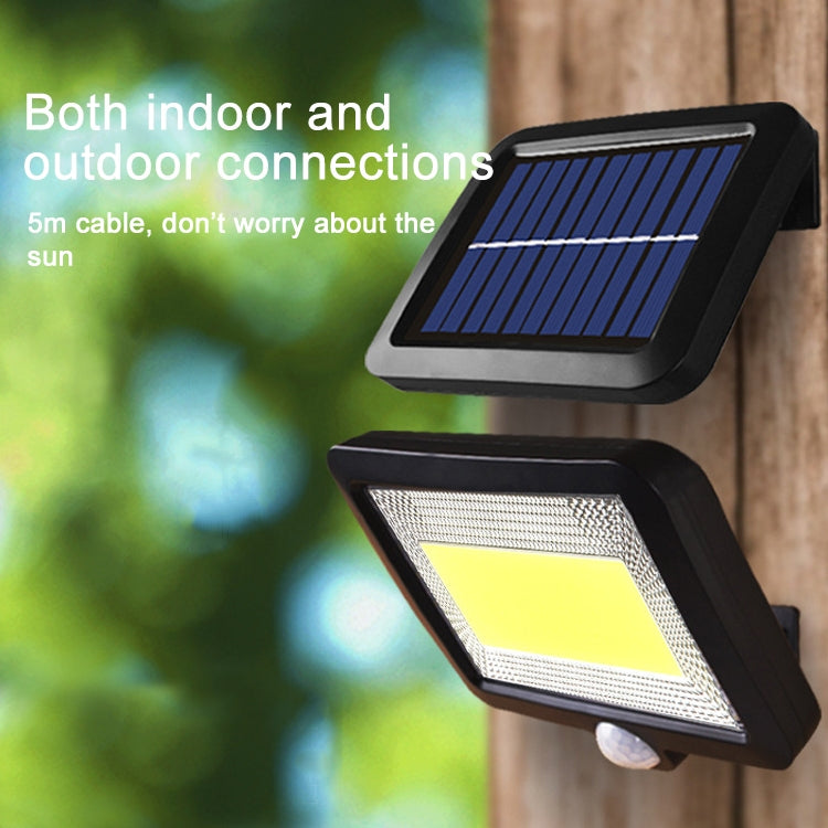 Solar Wall Light COB Separate Human Body Induction Garden Light Waterproof Outdoor Lighting Street Light, 100 COB