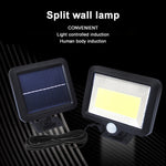 Solar Wall Light COB Separate Human Body Induction Garden Light Waterproof Outdoor Lighting Street Light, 100 COB
