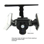 56 LEDs Home Lighting Integrated Courtyard Waterproof Double Heads Rotatable Solar Wall Light Street Light, 56 LEDs