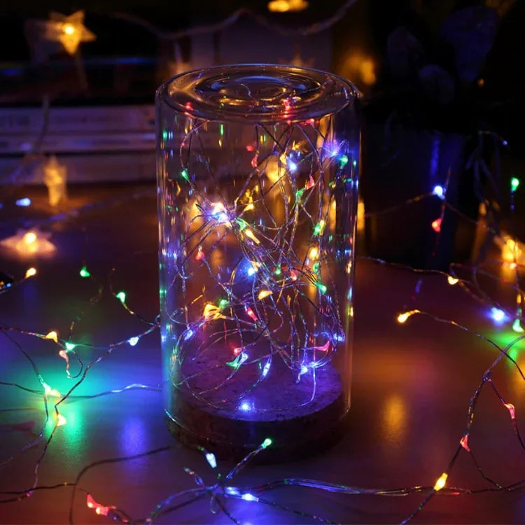 20m 200 LEDs SMD 0603 Solar Panel Silver Wire String Light Fairy Lamp Decorative Light, DC 5V, 20m 200 LEDs Colorful Light, 20m 200 LEDs White Light
