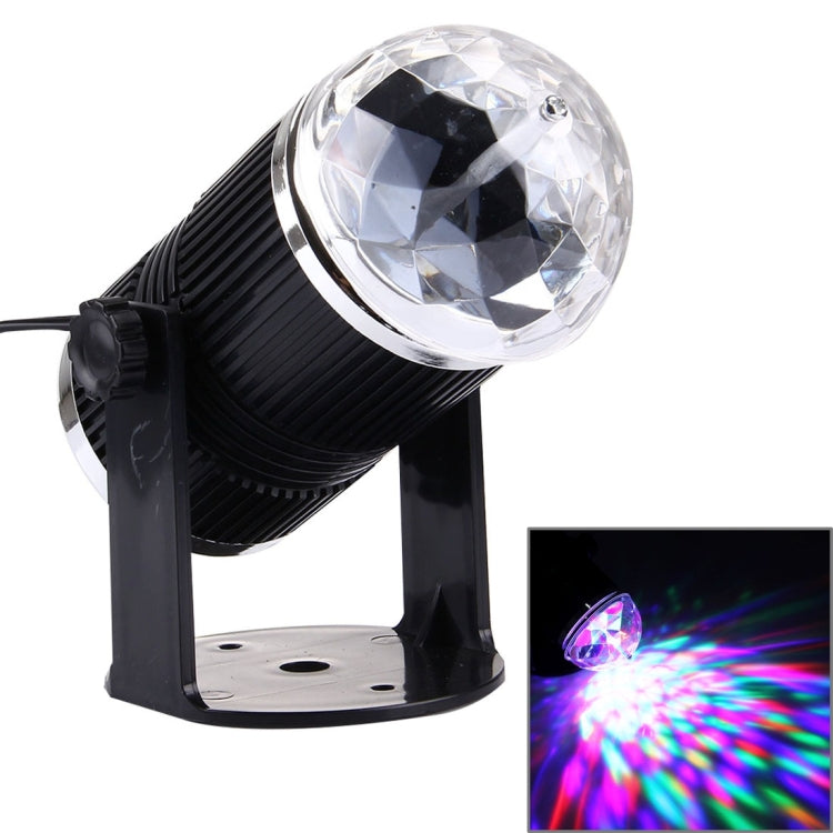 3W Mini Rotating Magic Ball LED Stage Light  EU Plug, EU Plug