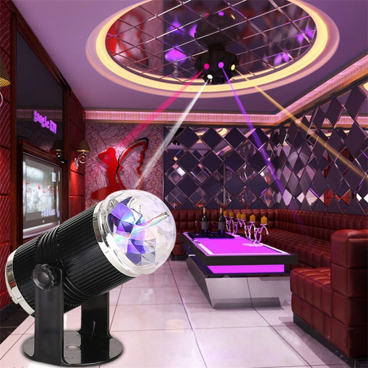 3W Mini Rotating Magic Ball LED Stage Light  EU Plug, EU Plug
