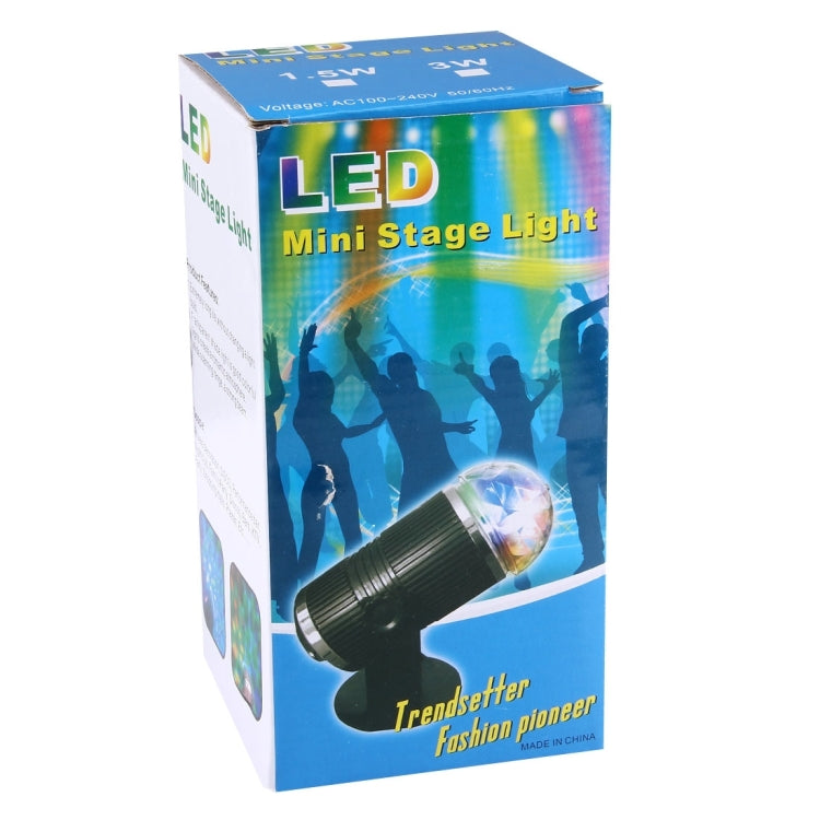 3W Mini Rotating Magic Ball LED Stage Light  EU Plug, EU Plug