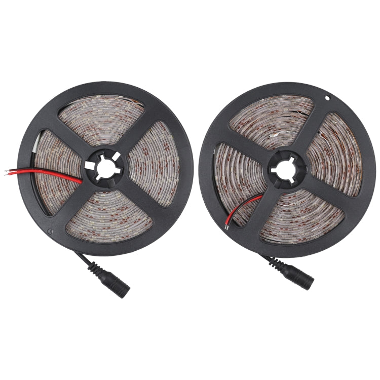 2 قطعة شريط إضاءة LED أبيض قابل للتعتيم 2835 SMD بدون غلاف، 60 مصباح LED/متر، الطول: 5 متر، 12 فولت 2 أمبير 100-240 فولت