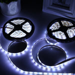 2 قطعة شريط إضاءة LED أبيض قابل للتعتيم 2835 SMD بدون غلاف، 60 مصباح LED/متر، الطول: 5 متر، 12 فولت 2 أمبير 100-240 فولت