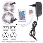 2pcs Bare Board 5050 SMD RGB LED Rope Light, 30 LED/m, Length: 5m, 12V 2A 100-240V, with 24 Keys Doodle Controller, 5050 SMD RGB LED, 5m x 2