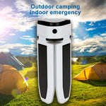 Multifunctional Solar USB Charging 60 LED Trefoil Camping Lamp Outdoor Tent Portable Lamp Flashlight  Emergency Light Bulb Light, Style: Solar, Style: Solar