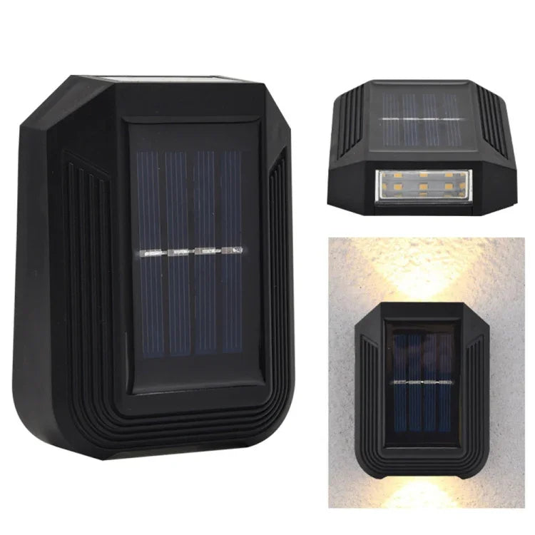 6 LED Solar Wall Lamp Outdoor Decorative Garden Up And Down Light