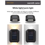6 LED Solar Wall Lamp Outdoor Decorative Garden Up And Down Light