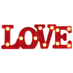 2 x AA Batteries Powered Party Festival Table Wedding Lamp Night Light, LOVE(Red), LOVE(White)