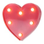 2 x AA Batteries Powered Party Festival Table Wedding Lamp Night Light, Heart(Yellow), Heart(Pink), Heart(Blue), Heart(Red), Heart(White)