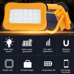 50W 32 LEDs Solar Portable Camping Light Magnetic Lighting Emergency Light with Four Levels of Brightness & Power Bank & Battery Indicator