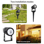 3W One for Three Solar Spotlight Outdoor IP65 Waterproof Light Control Induction Lawn Lamp, Luminous Flux: 300-400lm (RGB Cyclic Fixation), One for Three