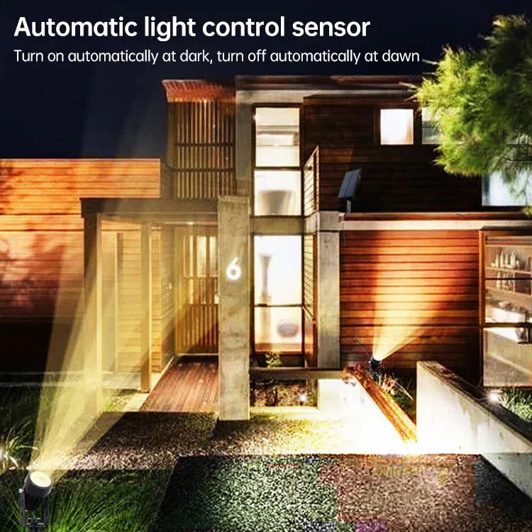 3W One for Three Solar Spotlight Outdoor IP65 Waterproof Light Control Induction Lawn Lamp, Luminous Flux: 300-400lm (RGB Cyclic Fixation), One for Three