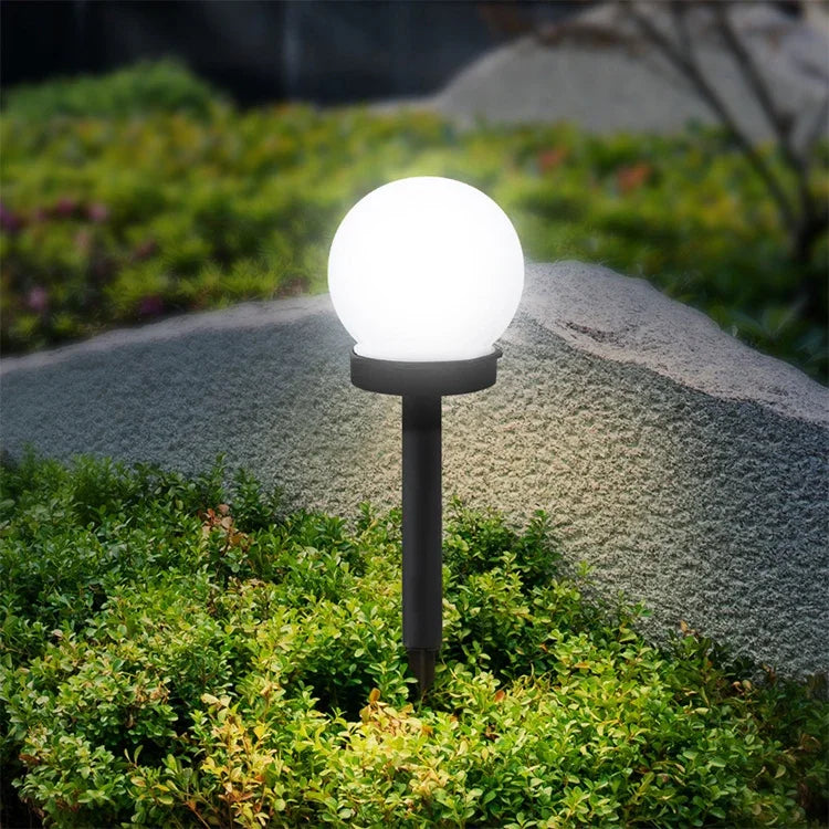 2pcs Light-controlled Bulb-shaped Lawn Light Outdoor Garden Light LED Solar Light