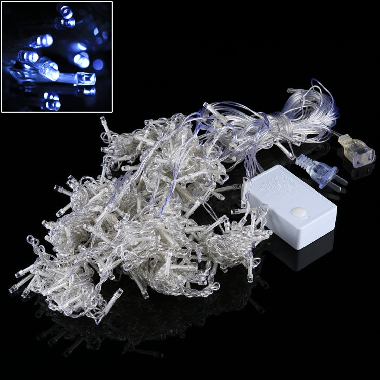 300 LEDs Curtain String Light with End Joint & Multi-function Controller & Memory Waterproof, US Plug, AC 110V, White Light US Plug, Warm White US Plug