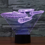 7 Color Discoloration Creative Visual Stereo Lamp Desk Lamp Night Light, Star Trek Battleship Style