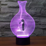 7 Color Discoloration Creative Visual Stereo Lamp Desk Lamp Night Light, Bird In The Cage Style