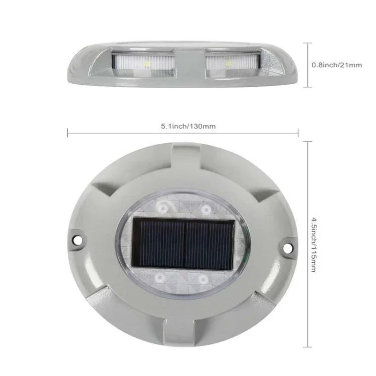 4 PCS LED Solar Powered Embedded Ground Lamp IP68 Waterproof Outdoor Garden Lawn Lamp