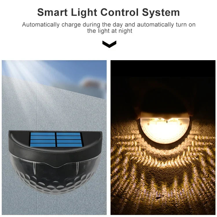 6 LED Outdoor Solar Water Drop Fence Light