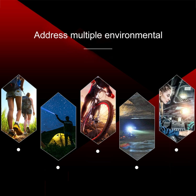 A2 USB Charging Waterproof Zoomable XPE + COB Flashlight with 3-Modes & Storage Box, A2