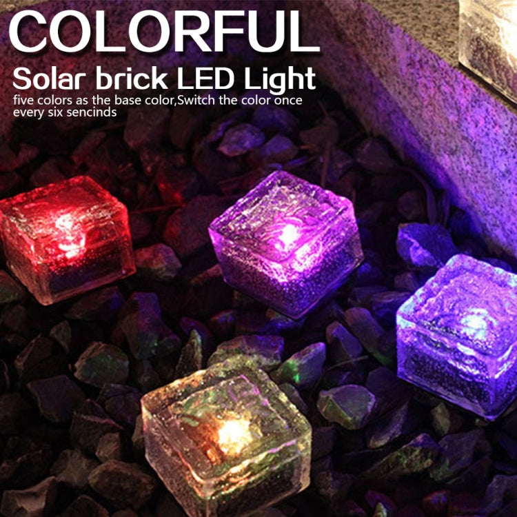 Solar Powered Square Tempered Glass Outdoor LED Buried Light Garden Decoration Lamp IP55 Waterproof，Size: 10 x 10 x 5.2cm, 10 x 10 x 5.2cm