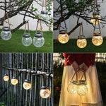 Solar Energy Glass Bottle Pendent Lamp IP55 Waterproof Outdoor Garden Decoration Light, Warm White Light