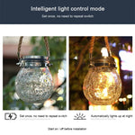 Solar Energy Glass Bottle Pendent Lamp IP55 Waterproof Outdoor Garden Decoration Light, Warm White Light