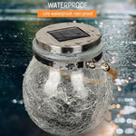 Solar Energy Glass Bottle Pendent Lamp IP55 Waterproof Outdoor Garden Decoration Light, Warm White Light