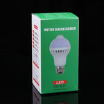 لمبة LED E27 5W مع 12 مصباح SMD 5730 300LM مع حساس حركة بالأشعة تحت الحمراء، مدى الاستشعار: 4-6 أمتار، AC 220V، E27 5W ضوء أبيض، E27 5W ضوء أبيض دافئ