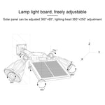 Solar Powered Robot LED Spotlight Double-headed Smart Sensor Light for Outdoor Lawn