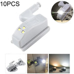 10 PCS 0.3W Universal Inner Hinge LED Sensor lamp Cupboard 3 LEDs Night light Auto ON/OFF Bulb, 10 PCS White Light, 10 PCS Warm White