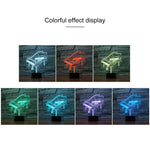 مصباح طاولة ضوء رؤية LED ملون ثلاثي الأبعاد بشكل بيانو، إصدار USB و بطارية، إصدار USB و بطارية