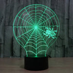 7 Colour Discoloration Creative Visual Stereo Lamp Desk Lamp Night Light, Cobweb Style