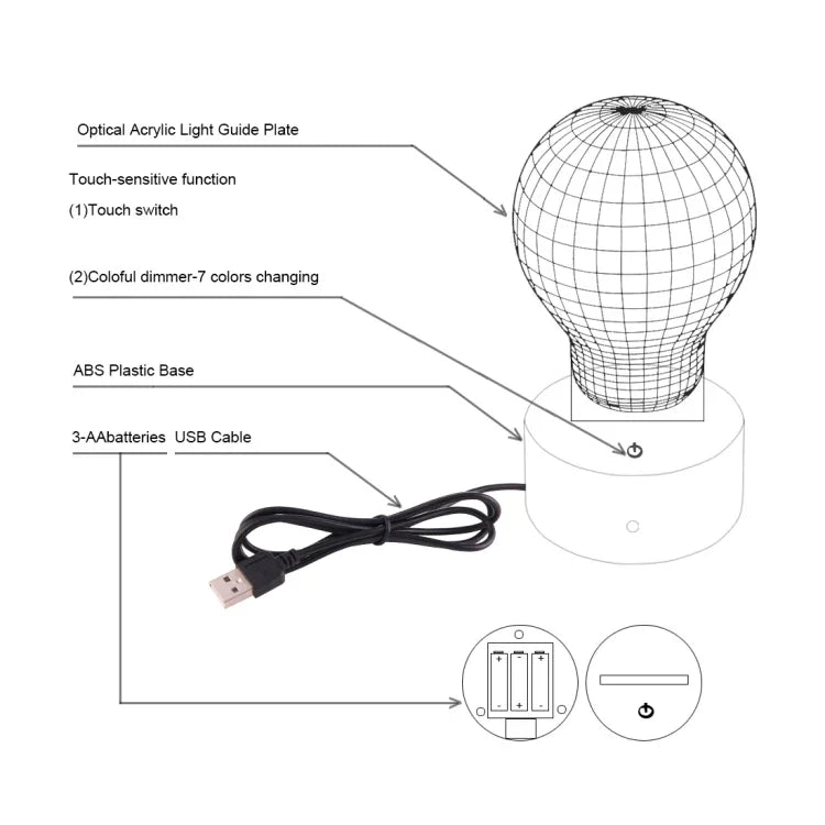 7 Color Discoloration Creative Visual Stereo Lamp Desk Lamp Night Light, Dolphin Heading the Ball Style