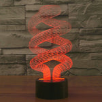7 Color Discoloration Creative Visual Stereo Lamp Desk Lamp Night Light, Spiral Style