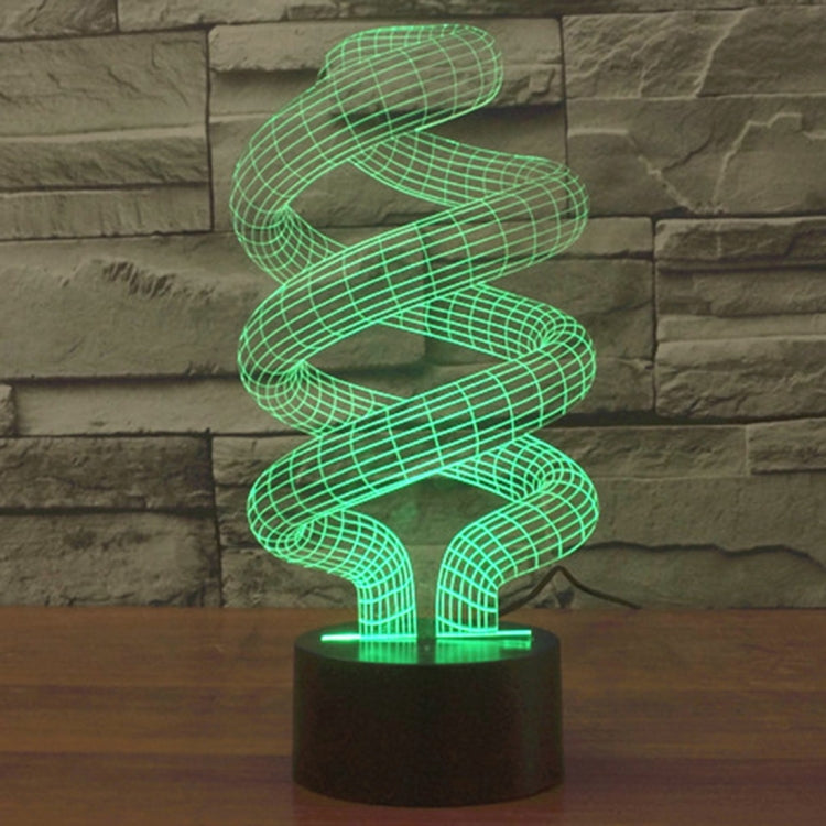 7 Color Discoloration Creative Visual Stereo Lamp Desk Lamp Night Light, Spiral Style