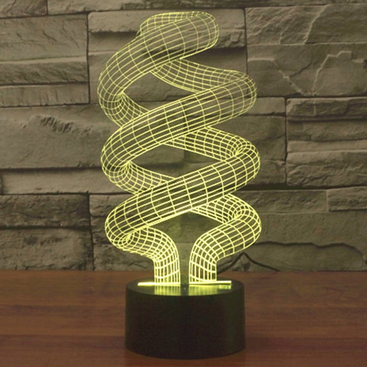 7 Color Discoloration Creative Visual Stereo Lamp Desk Lamp Night Light, Spiral Style
