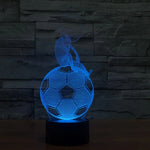7 Colour Discoloration Creative Visual Stereo Lamp Night Light, Thinking Football Style