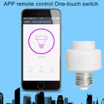 200W Max E27 APP Remote Control WiFi Smart Light Bulb Adapter Lamp Base Works with Alexa Echo & Google Home, AC 100-250V, APP Control