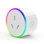مقبس ذكي للتحكم عن بعد واي فاي بإضاءة RGB بقوة 10 أمبير يعمل مع أليكسا وجوجل هوم وIFTTT، تيار متردد 100-240 فولت، قابس أسترالي، XS-A17