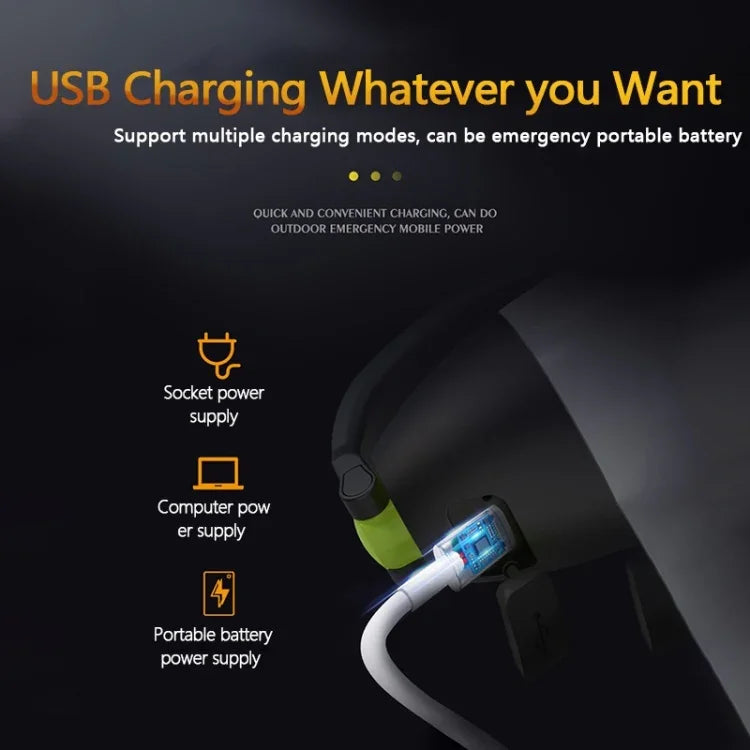 L001 5W USB Charging Hand-held LED Camping Lamp with Power Bank Function(Green), LED6908, LED6908L, LED6908R